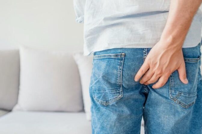 Man suffering from anal itching needing treatment