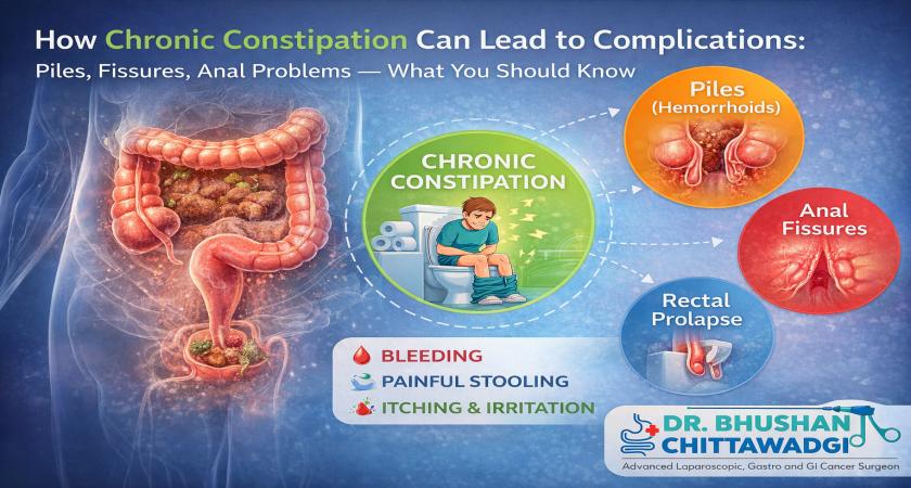 Chronic constipation complications treated by Dr. Bhushan Chittawadagi in Bangalore